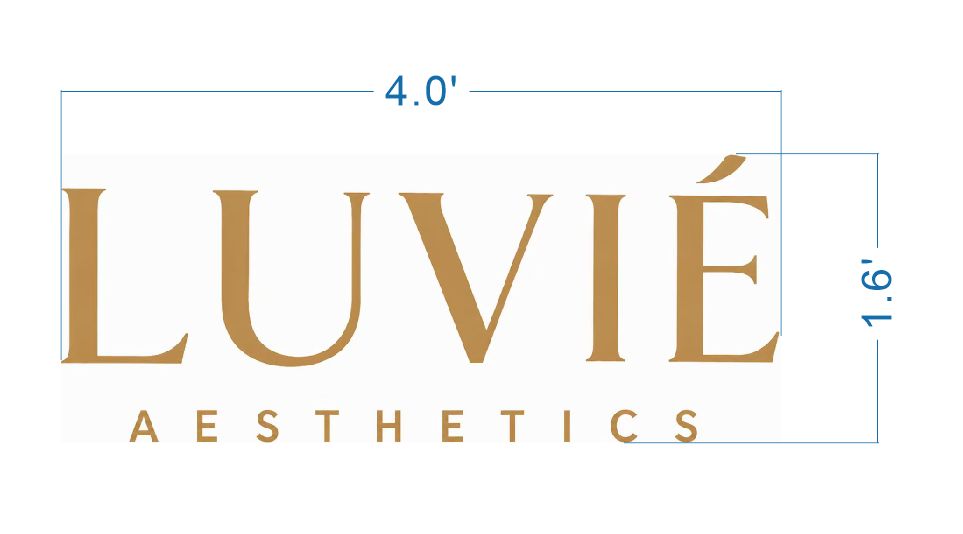 Custom 3D Gold Metal Sign For Luciana
