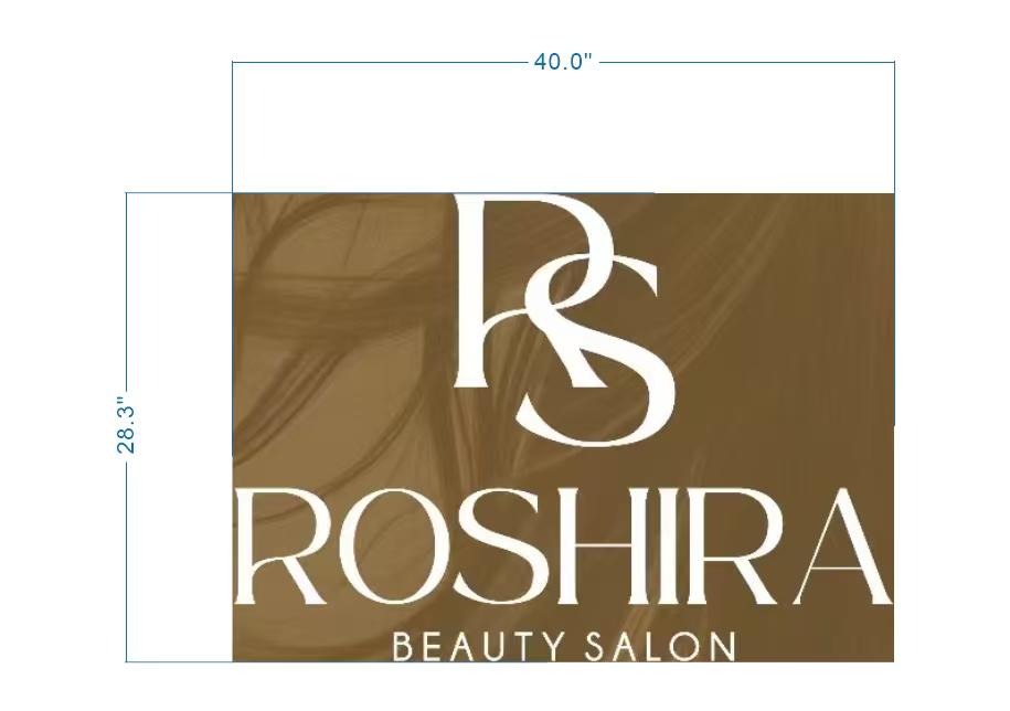 Custom 3D Acrylic Backlit Sign For Roshira
