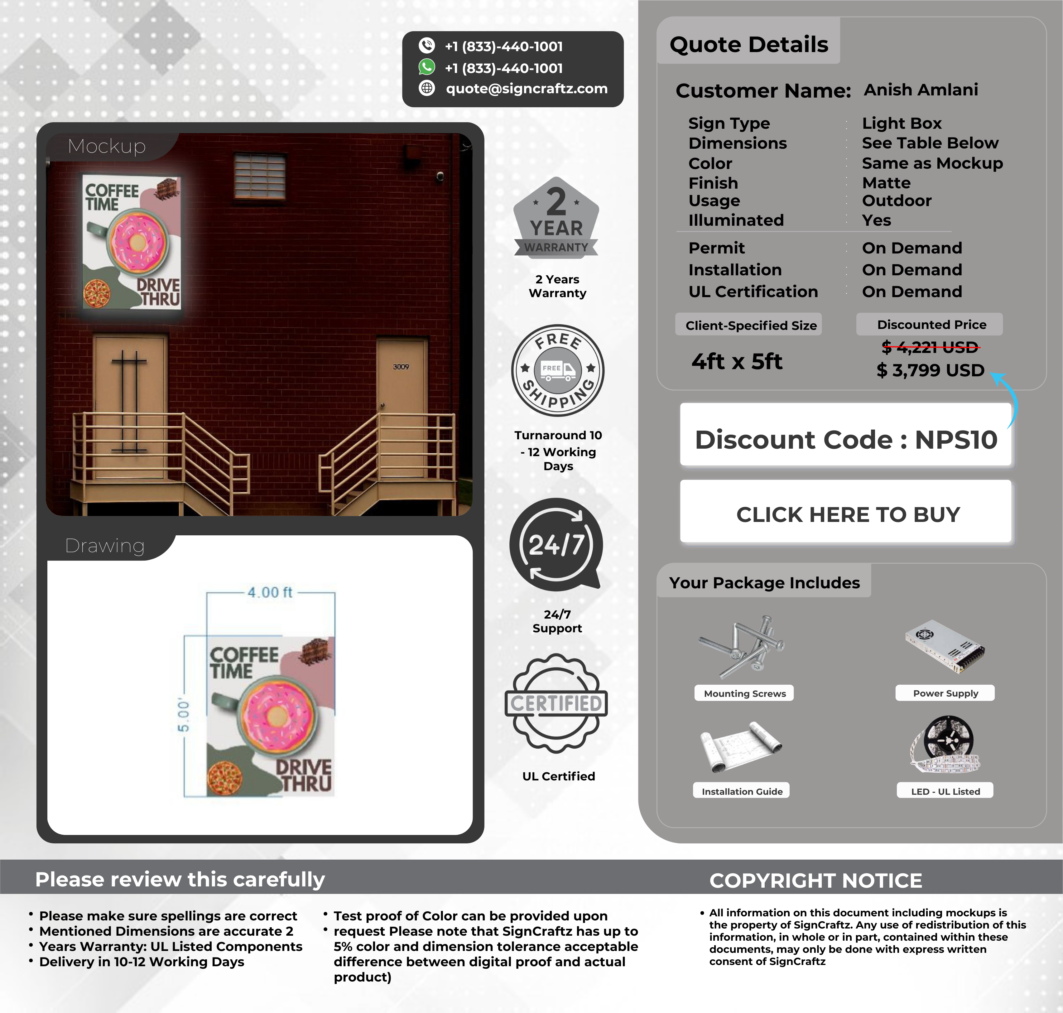Custom Light Box - Anish Amlani