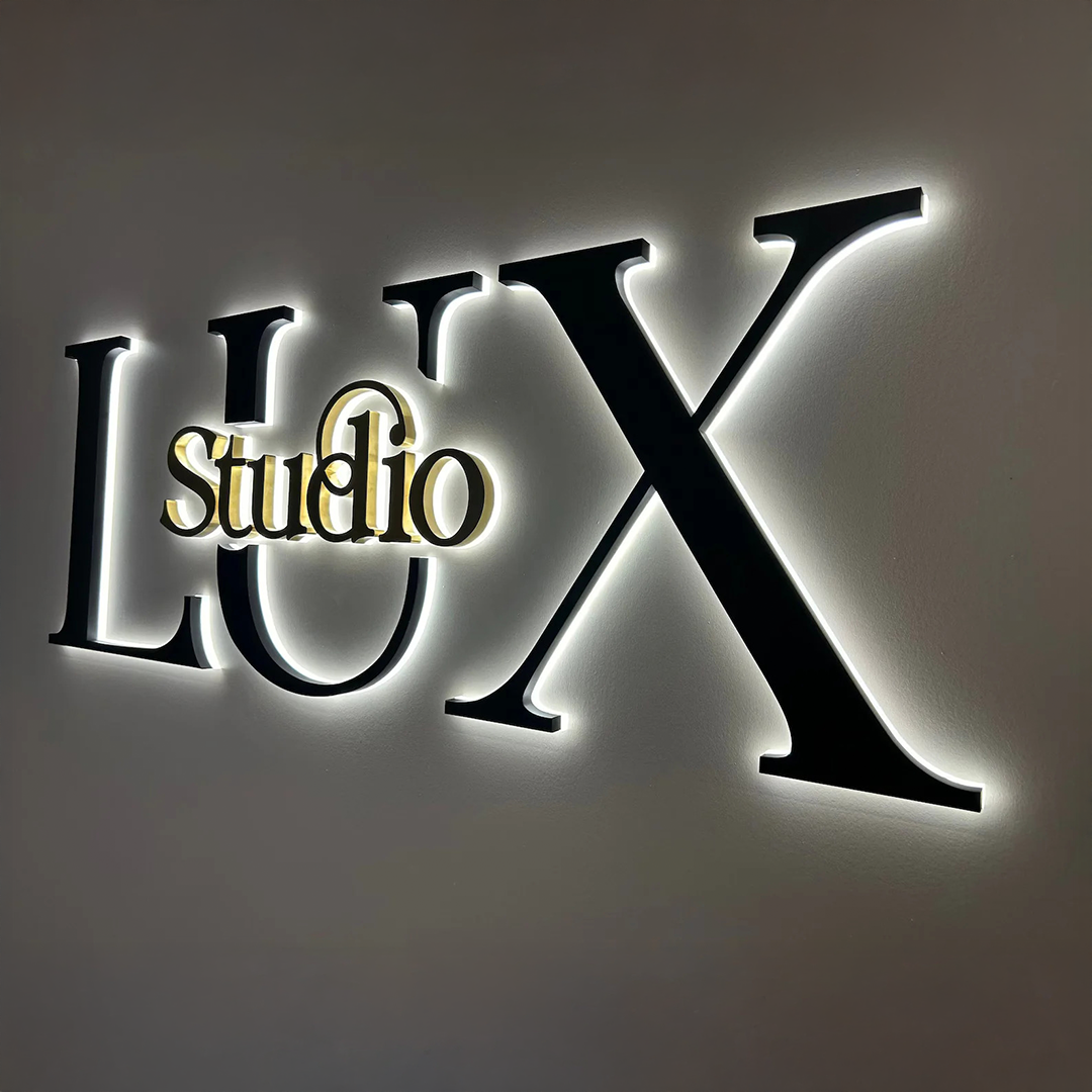 Illuminated Metal Backlit Signs