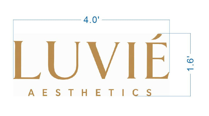 Custom 3D Gold Metal Sign For Luciana