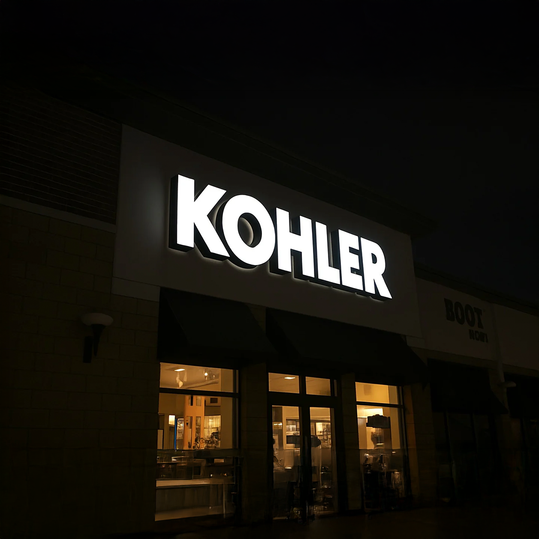 Illuminated Metal Backlit Sign
