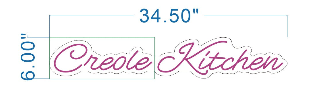 Custom Neon Sign- Creole Kitchen