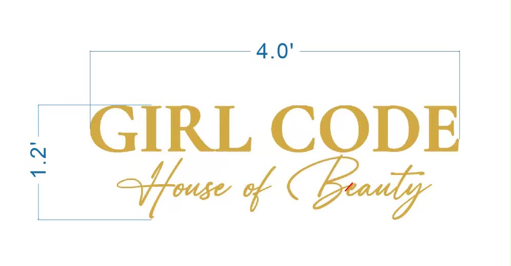 Custom 3D Gold Metal Sign For Nicole