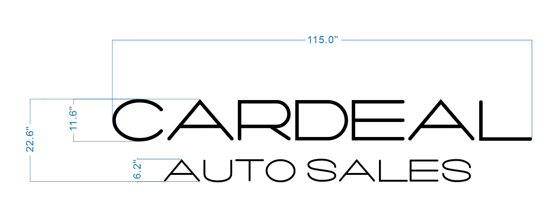 Custom Metal Backlit Sign For Petru - Adjustment Order For New Size