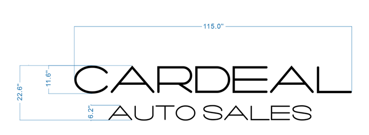 Custom Metal Backlit Sign For Petru - Adjustment Order For New Size
