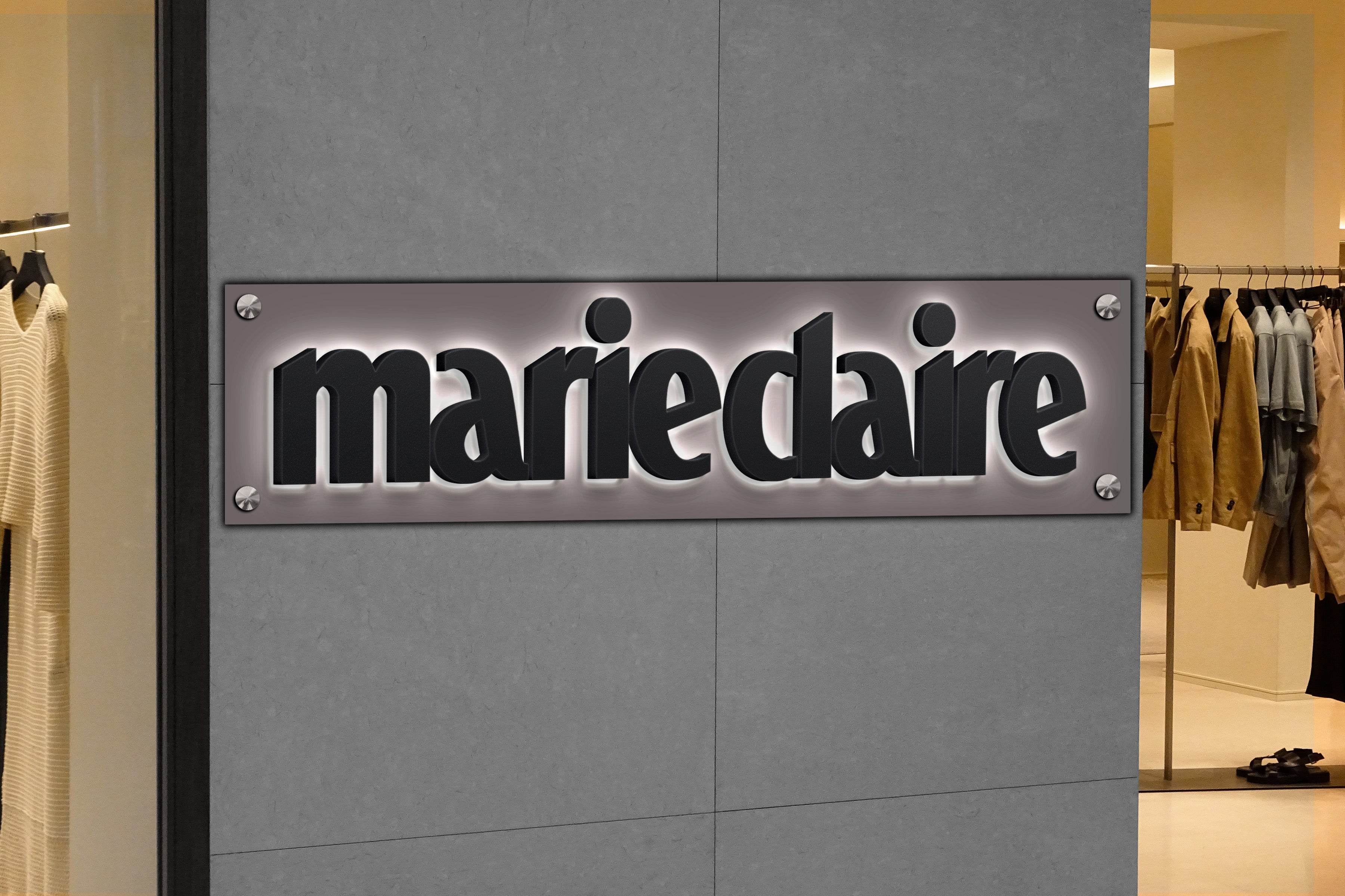 3D Backlit Sign With Backplate - Ryan Chambers