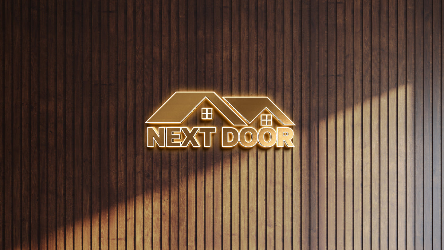 Custom Gold Metal Backlit Sign For Alex