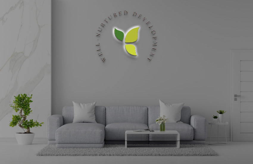 Two Custom 3D Acrylic Backlit Signs For Mary