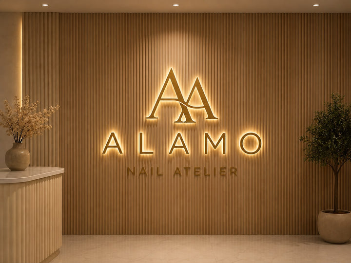 Custom 3D Gold Metal Backlit Sign For Boldbayar